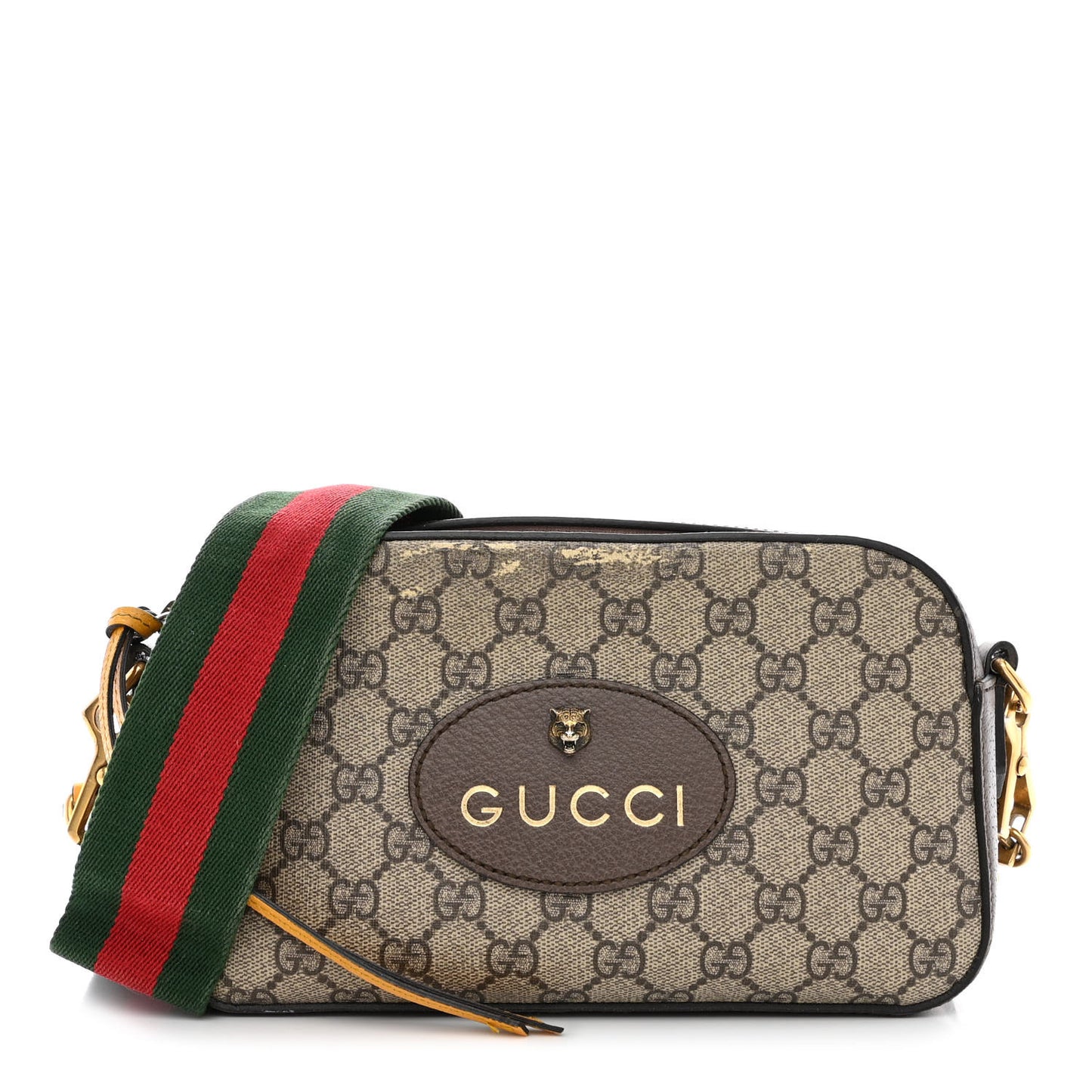 GG Supreme Monogram Web Neo Vintage Shoulder Bag Beige New Acero Crop