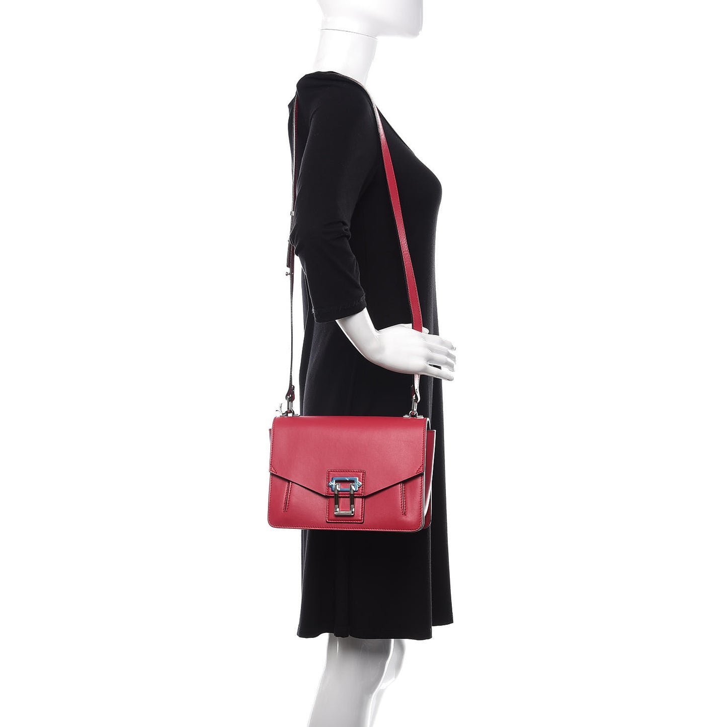 Smooth Calfskin Hava Crossbody Magenta