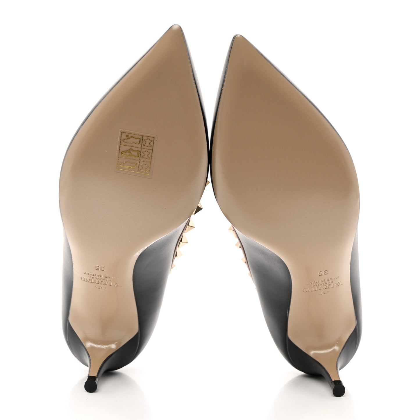Nappa Rockstud 50mm Pump 35 Black Poudre