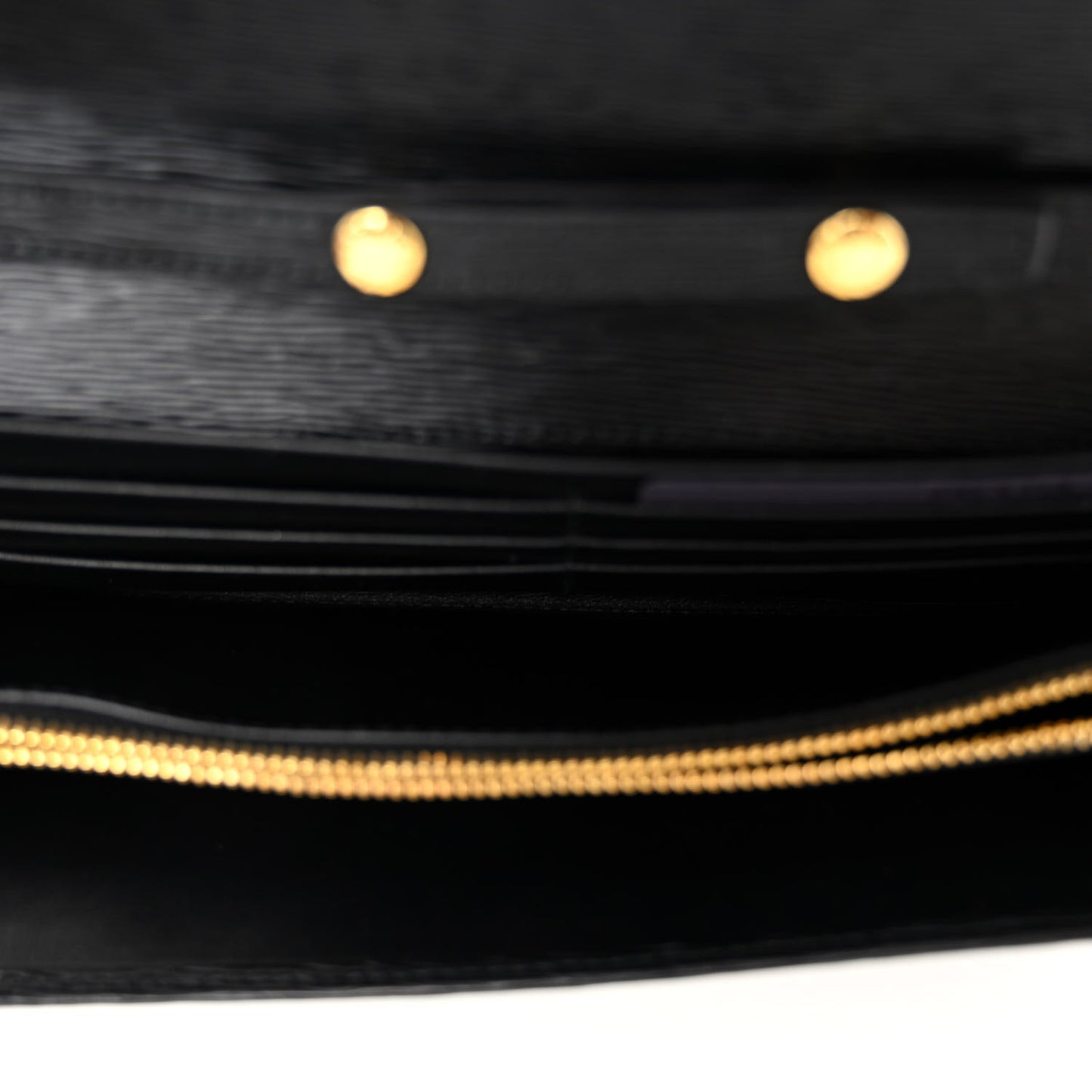 Vitello Move Metal Oro Chain Wallet Black