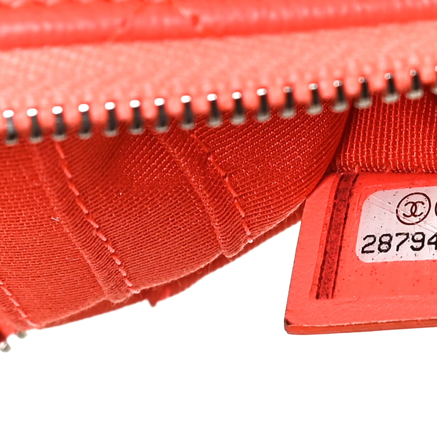 Goatskin Quilted Medium Reissue Cosmetic Case Orange
