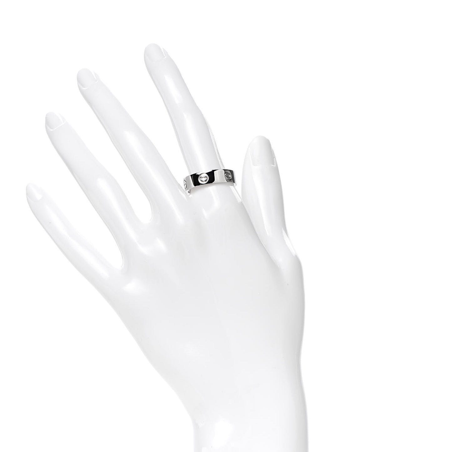 18K White Gold 5.5mm LOVE Ring 57 8