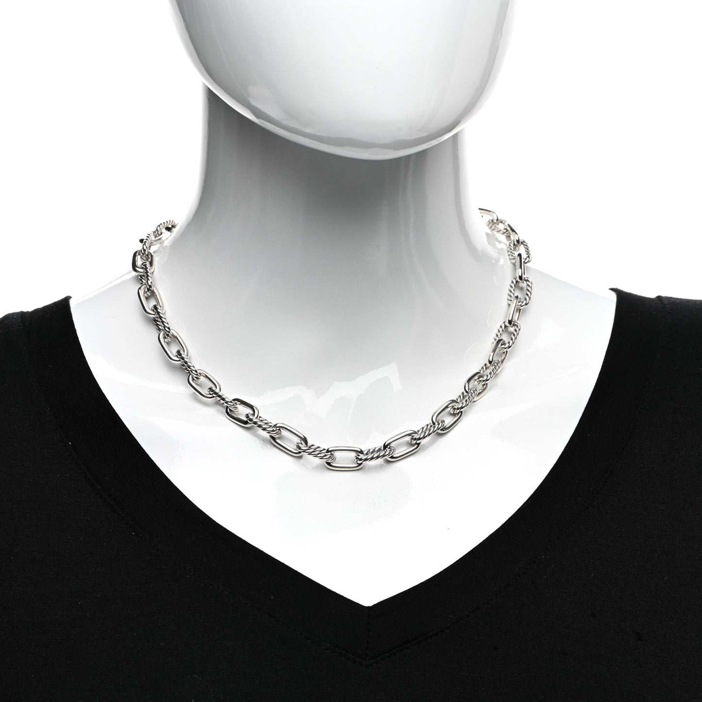 Sterling Silver 8.5mm Madison Chain Necklace 18"