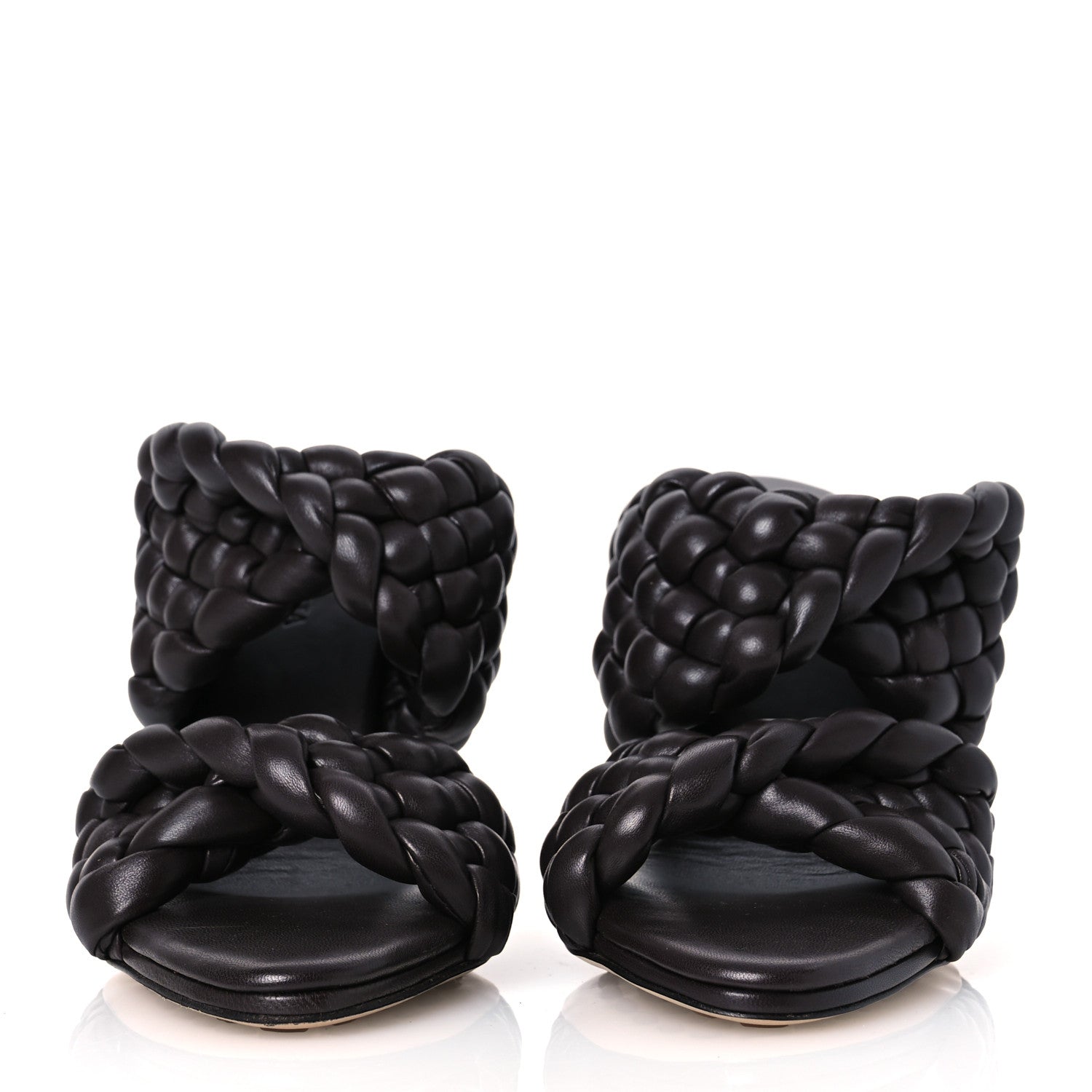 Bottega Veneta Nappa Twisted Padded Intrecciato Curve Slide Sandals 36 Fondant 3 of 10