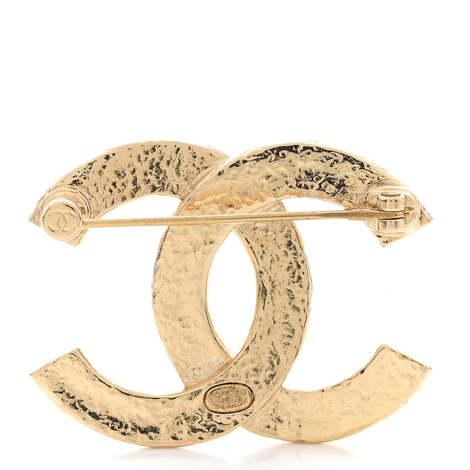 Chanel Metal CC Quilted Brooch Light Gold 3 of 5