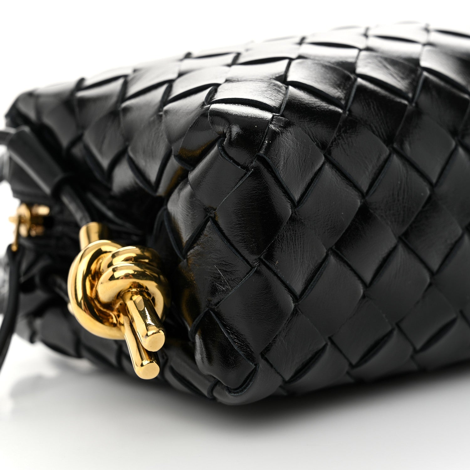 Bottega Veneta Nappa Intrecciato Metallic Knot Mini Loop Camera Bag Black 8 of 9