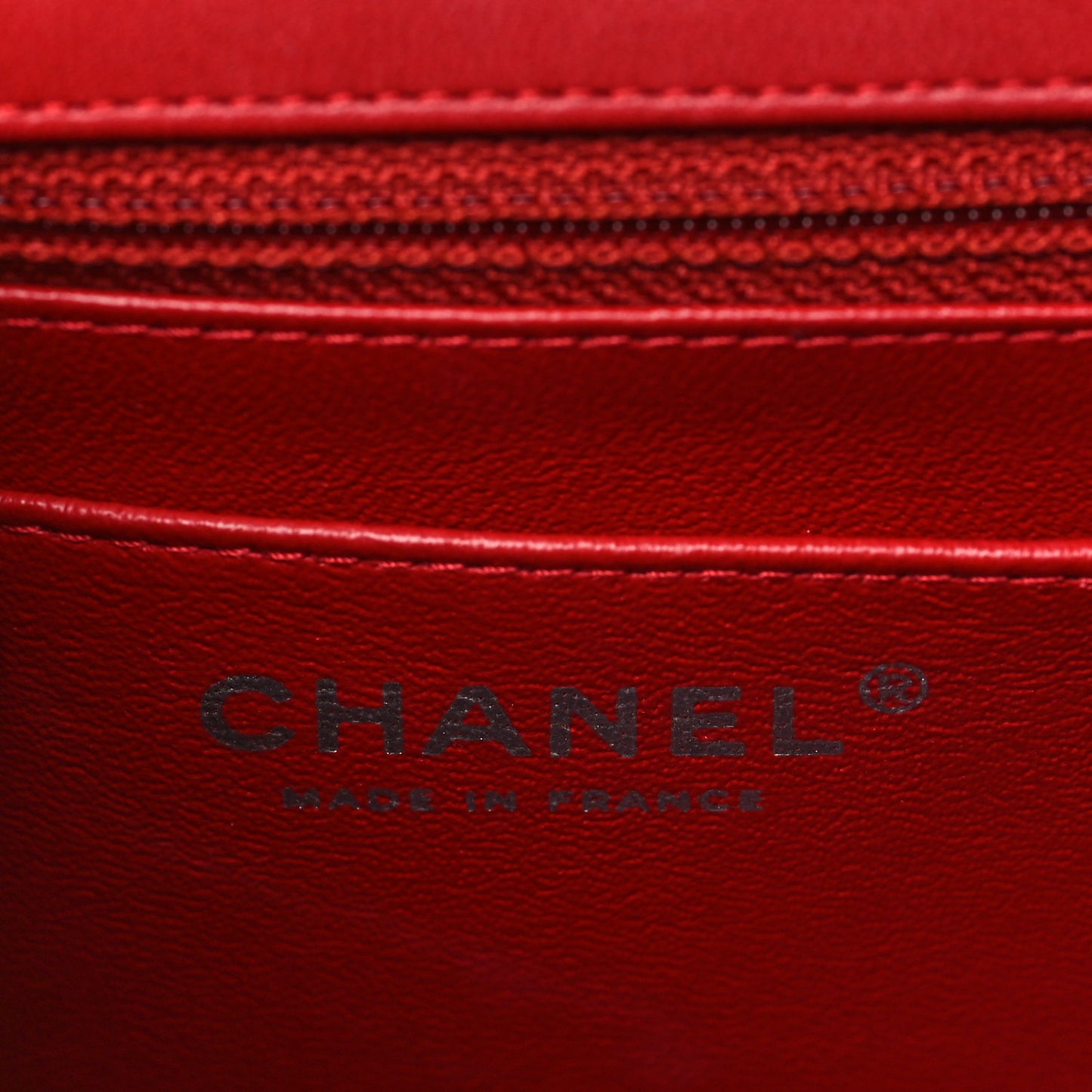 Lambskin Quilted Mini Square Flap Red