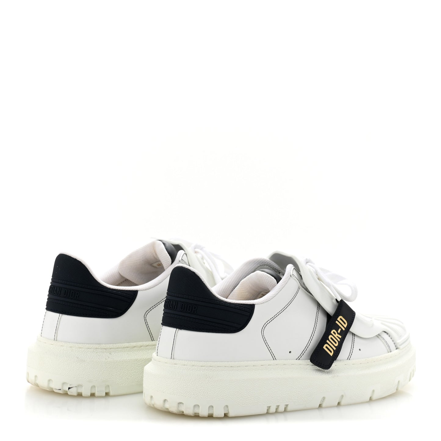 Calfskin Bi-Color Dior-ID Platform Sneakers 41 White Deep Blue
