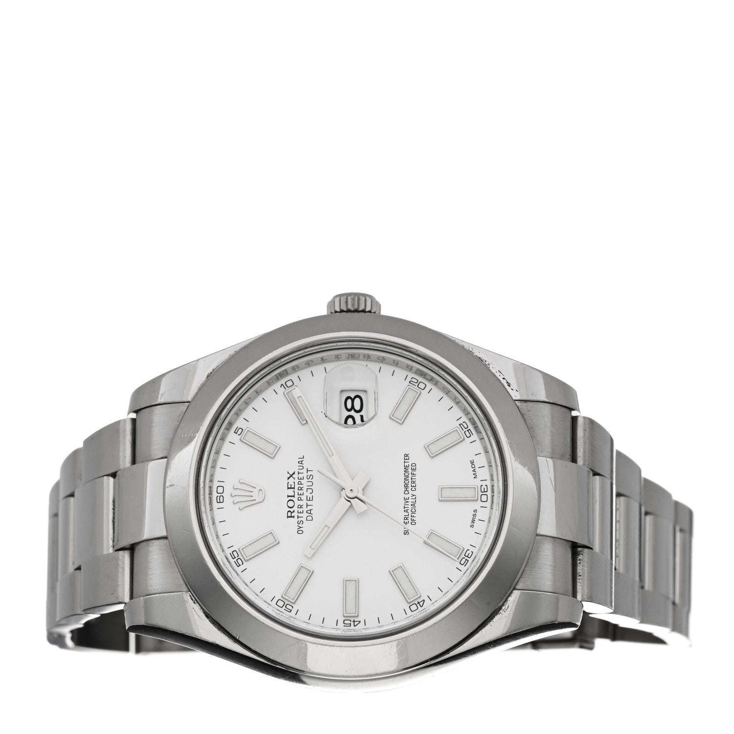 Rolex Stainless Steel 41mm Oyster Perpetual Datejust II Watch White 116300 2 of 5