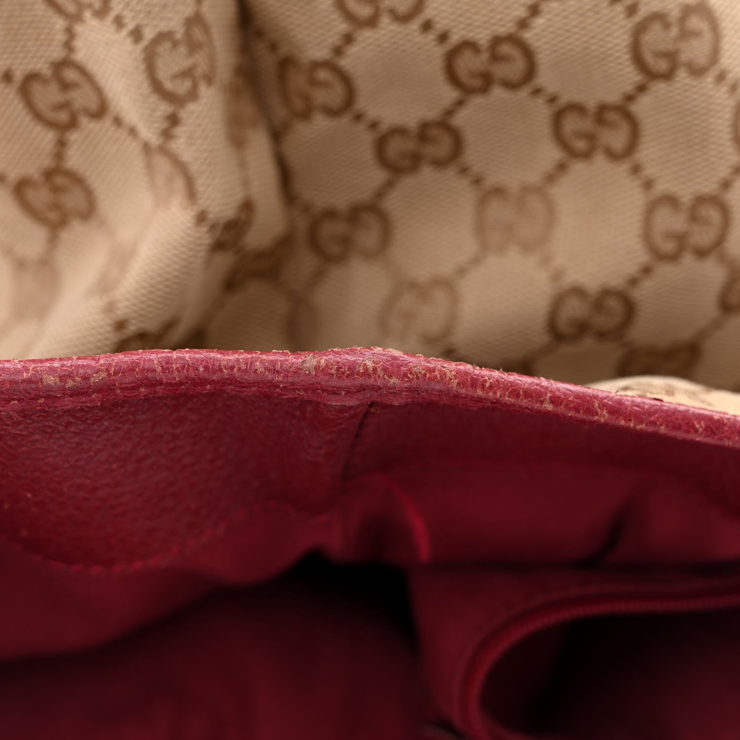 Gucci Monogram Large Eclipse Tote Red 12 of 14