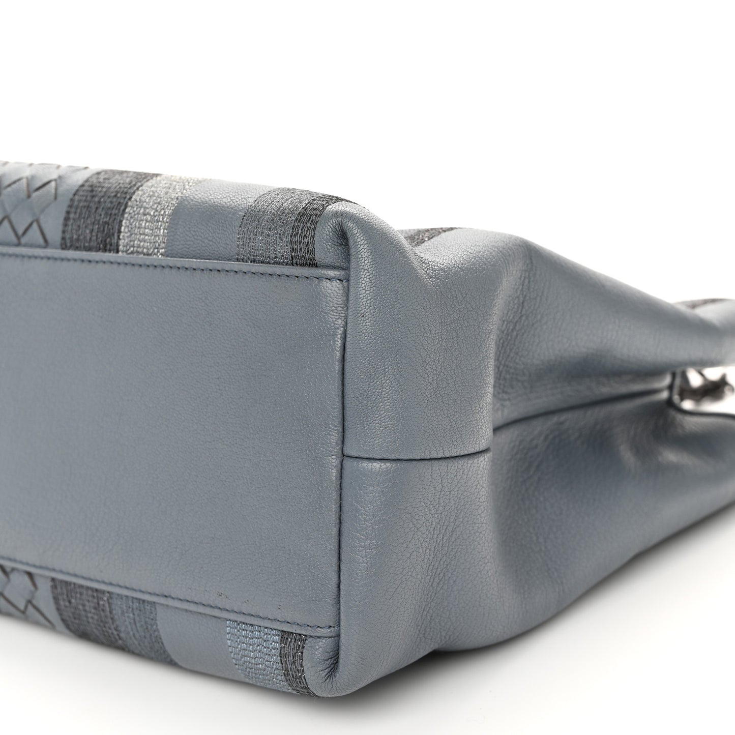 Nappa Intrecciato Medium Tote Blue