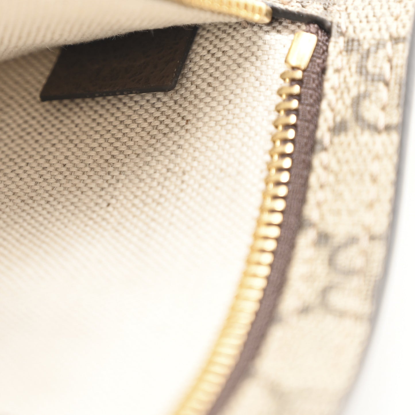 GG Supreme Monogram Textured Dollar Calfskin Blondie Belt Bag Beige Ebony New Acero