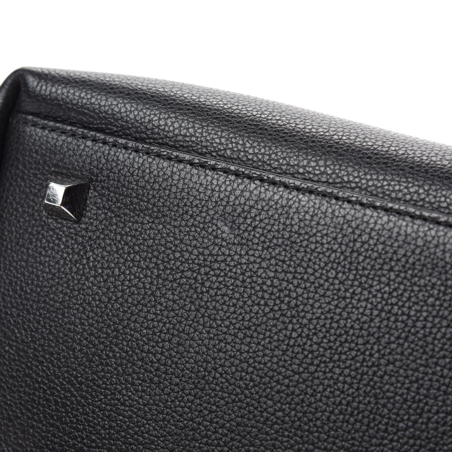 Grained Calfskin Medium Yris Shopper Tote Black