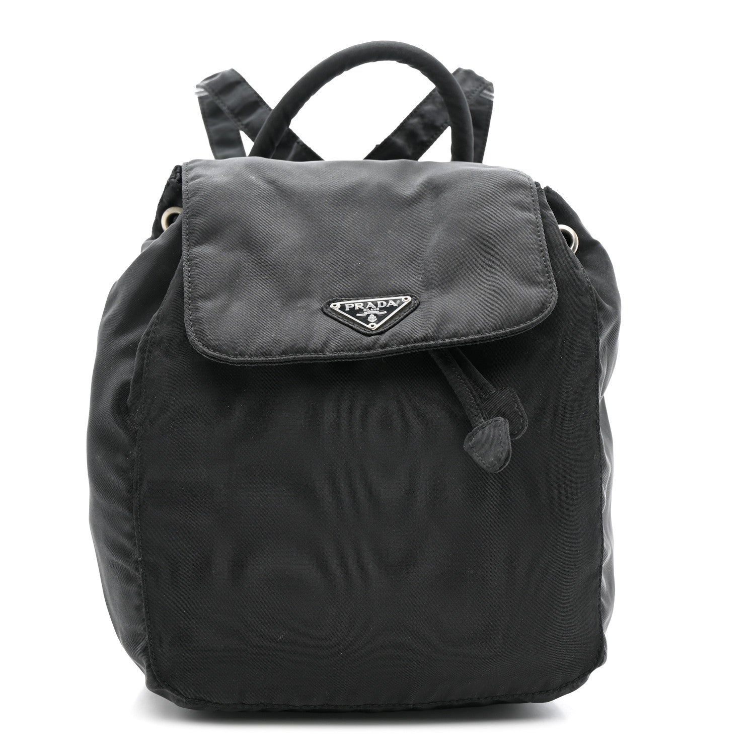 black prada mini backpack Prada Nylon Vela Mini Cinch Backpack Black 1822829 – FASHIONPHILE