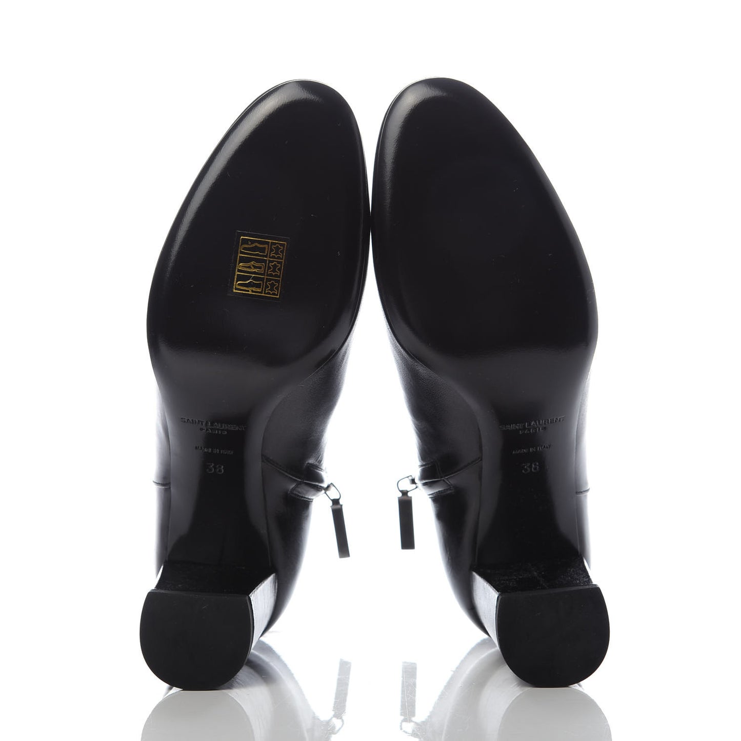 Calfskin Loulou 70 Uniform Ankle Boots 38 Black