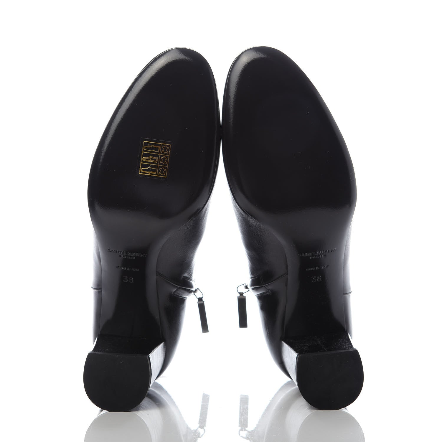 Saint Laurent Calfskin Loulou 70 Uniform Ankle Boots 38 Black 5 of 9