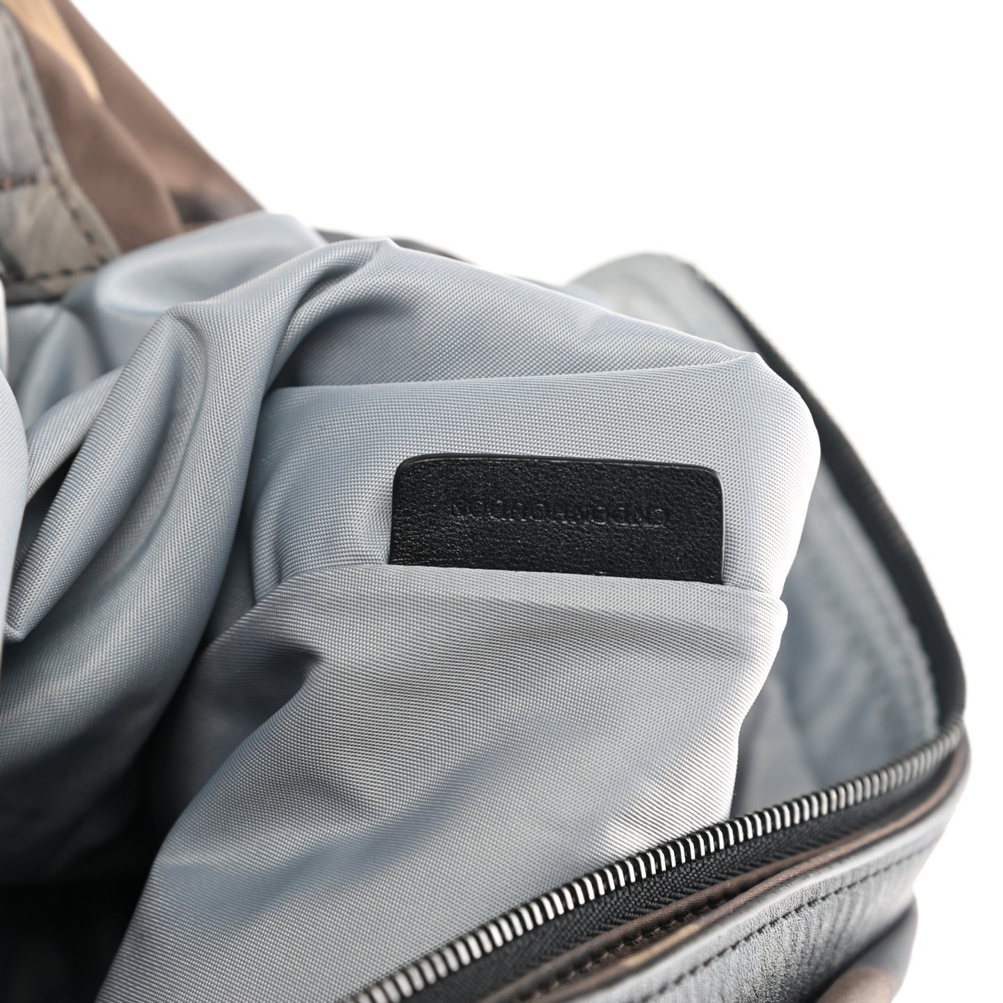 Nylon Check Small Buckleigh Packable Tote Birch Grey
