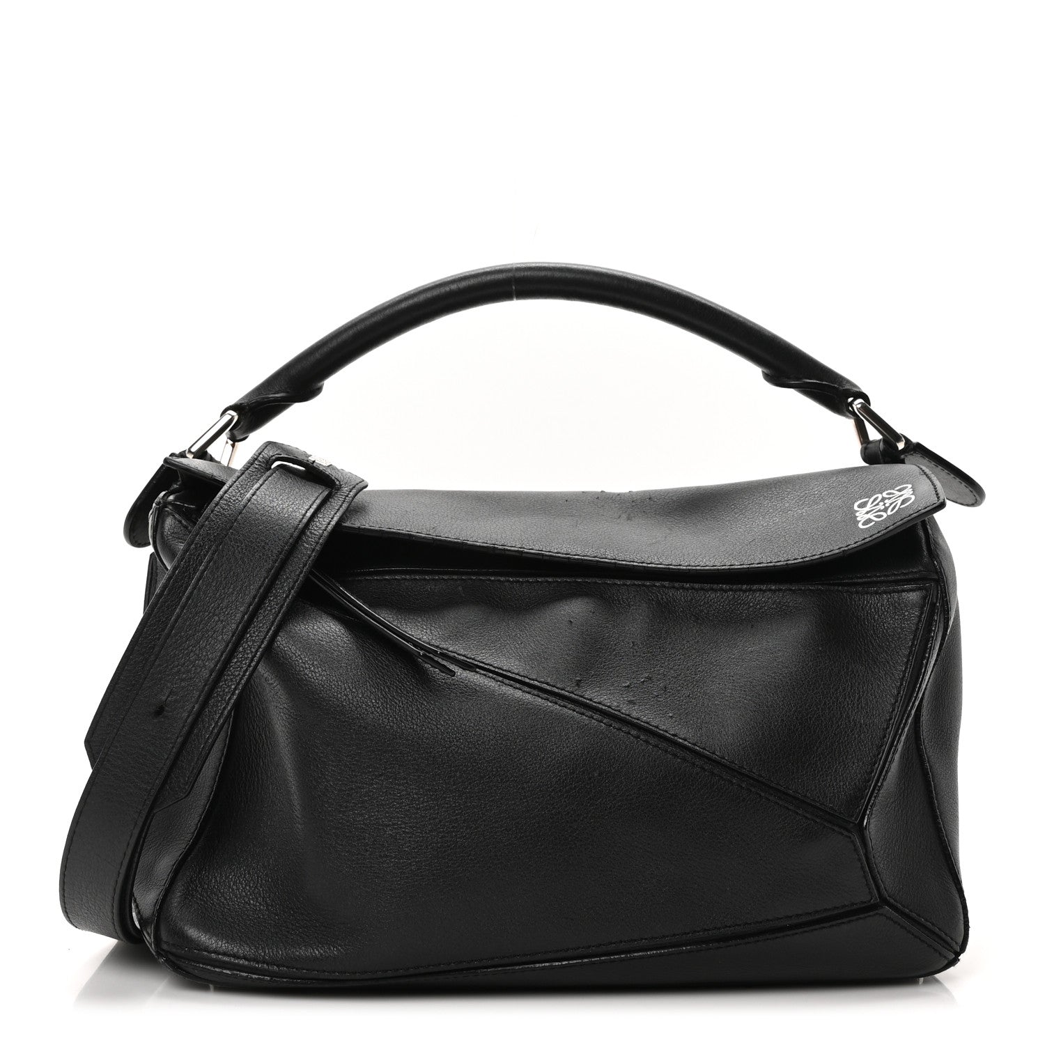 LOEWE ブラック レザー ケース LOEWE（ロエベ） カードケース PUZZLE EDGE CARD HOLDER C510M97X03