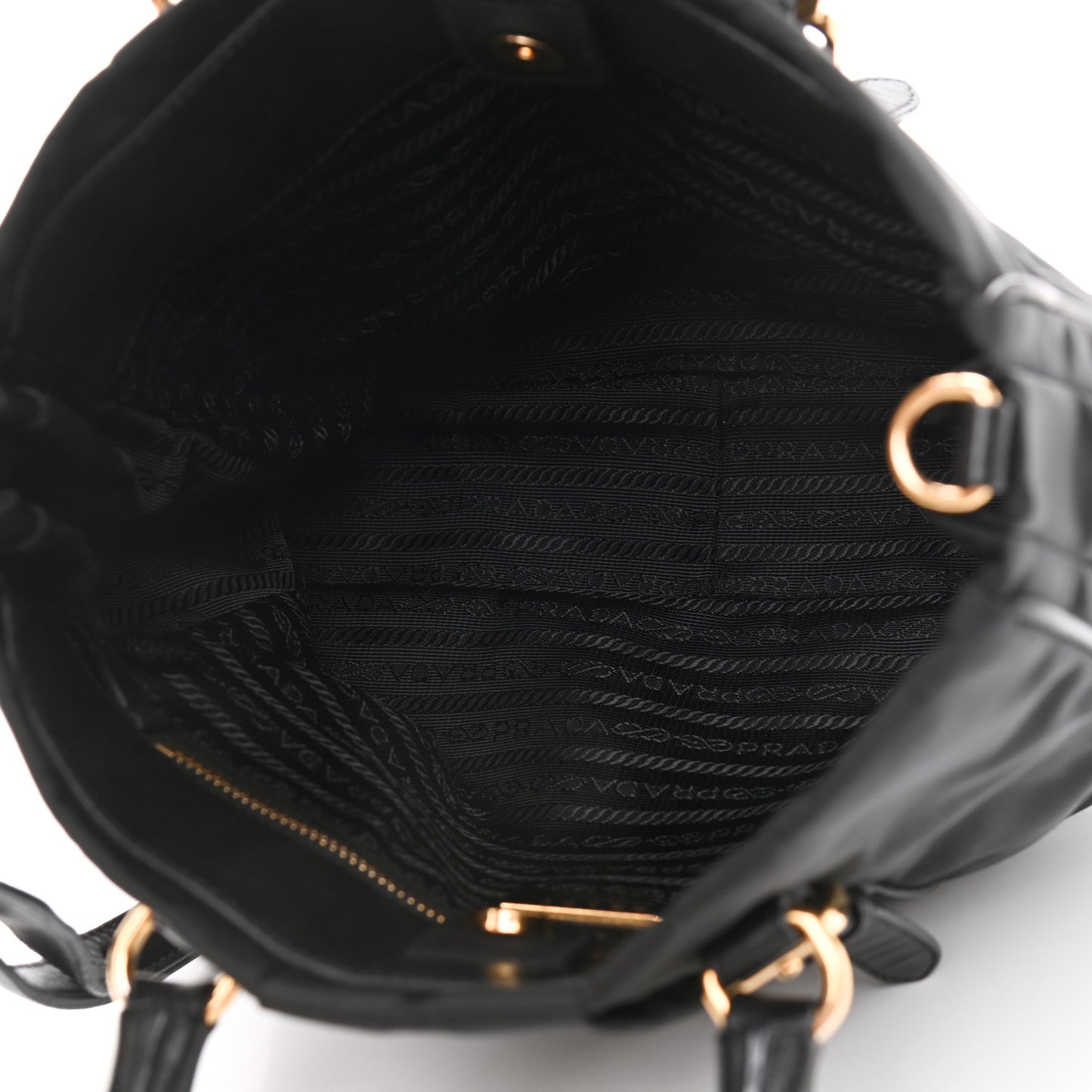 Tessuto Nylon Soft Calfskin Tote Black