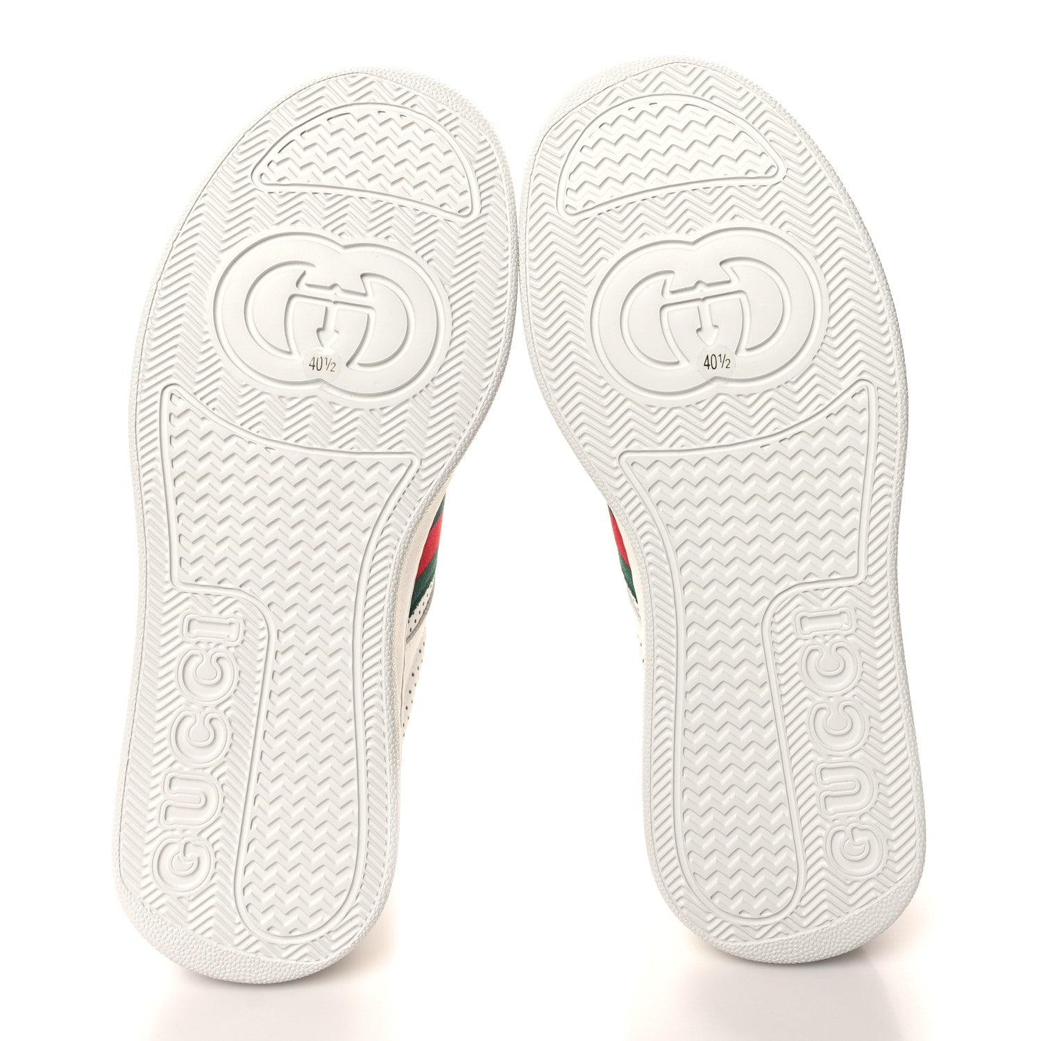 Gucci Calfskin Web Perforated Womens Platform 55mm Sneakers 40.5 White Bright Splash 5 of 8