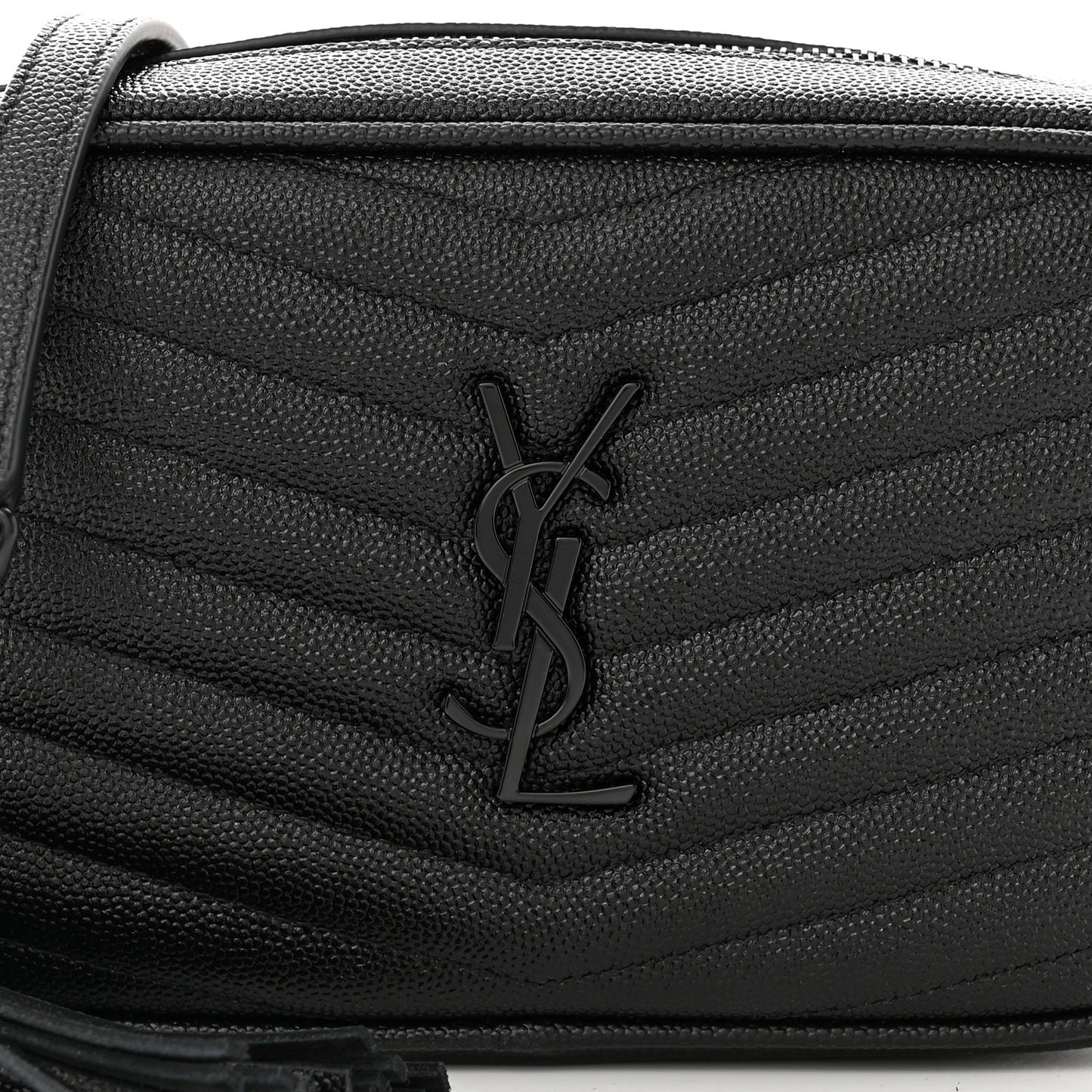 Grain De Poudre Matelasse Monochrome Monogram Mini Lou Camera Bag Black