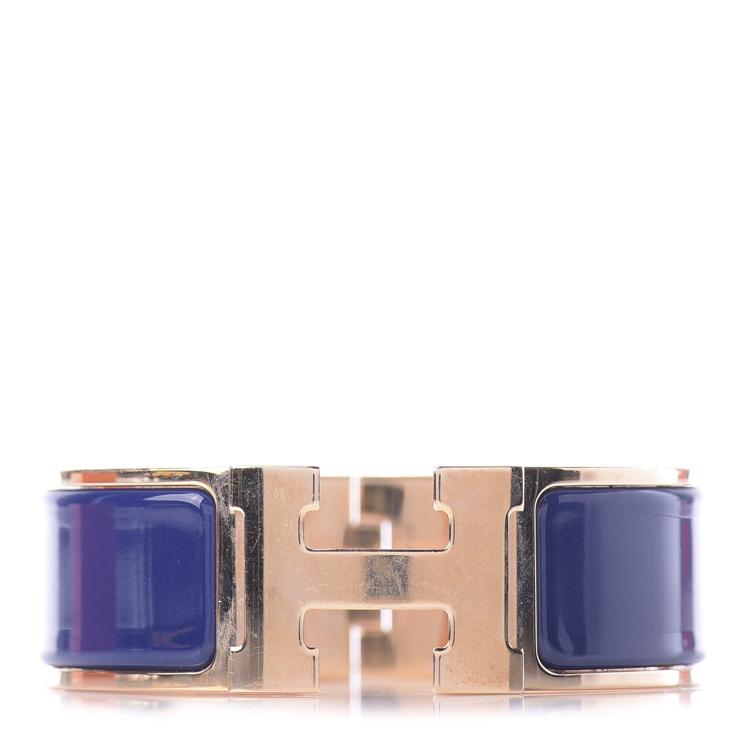 Enamel Wide Clic Clac H Bracelet PM Bleu Imperial