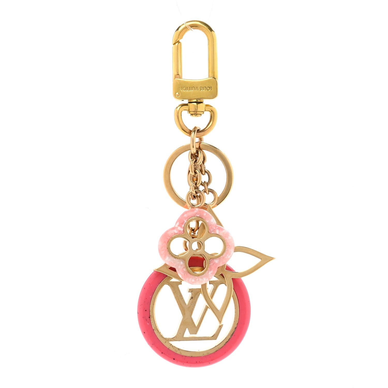Louis Vuitton キーリング ピンク ゴールド Louis Vuitton Colorline Bag Charm Key Holder 1728780 – FASHIONPHILE