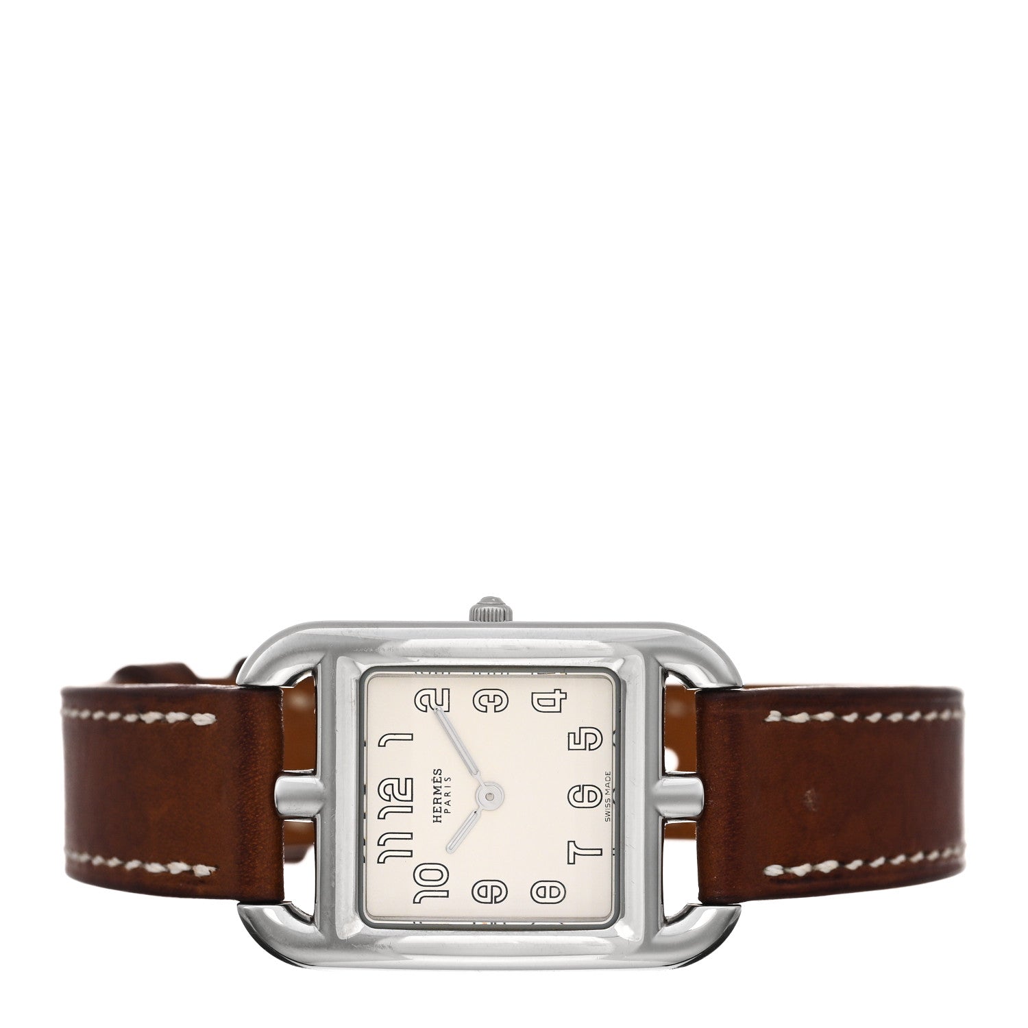 Hermes Stainless Steel Barenia 23mm Cape Cod Quartz Watch Fauve 2 of 5