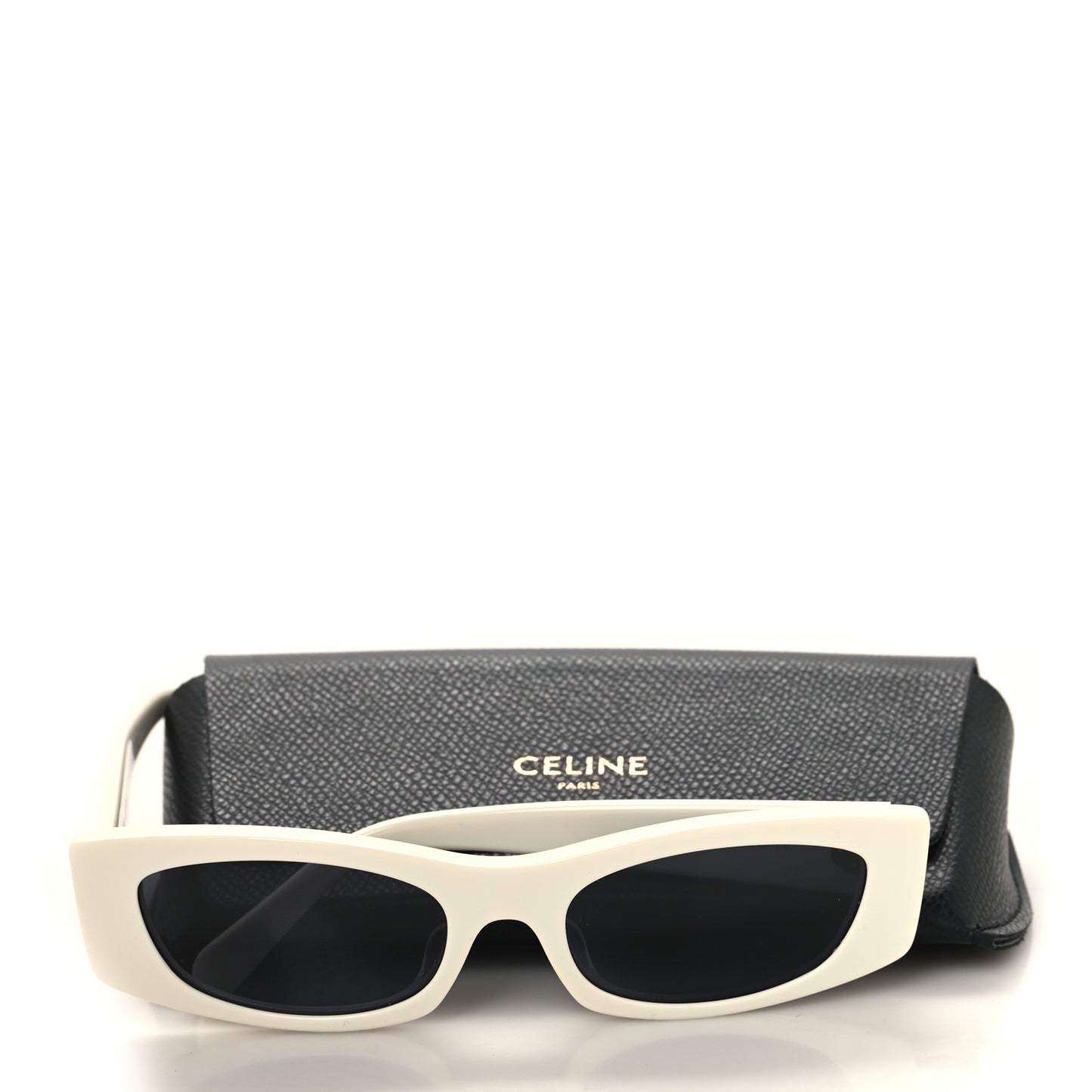 Acetate Rectangular 58mm Sunglasses CL40245U White