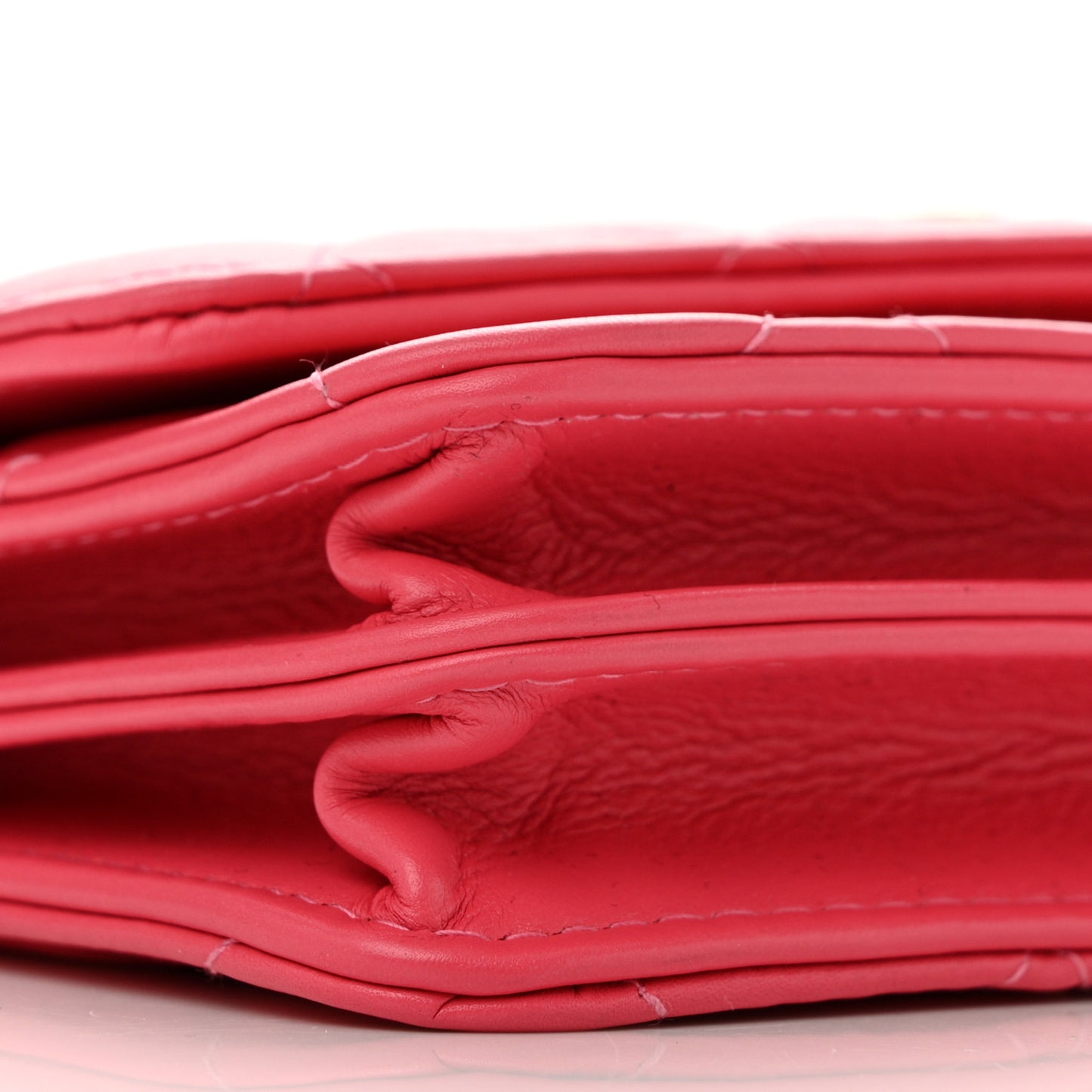 Calfskin Quilted Mini Maxi Pearls Wallet On Chain WOC Pink