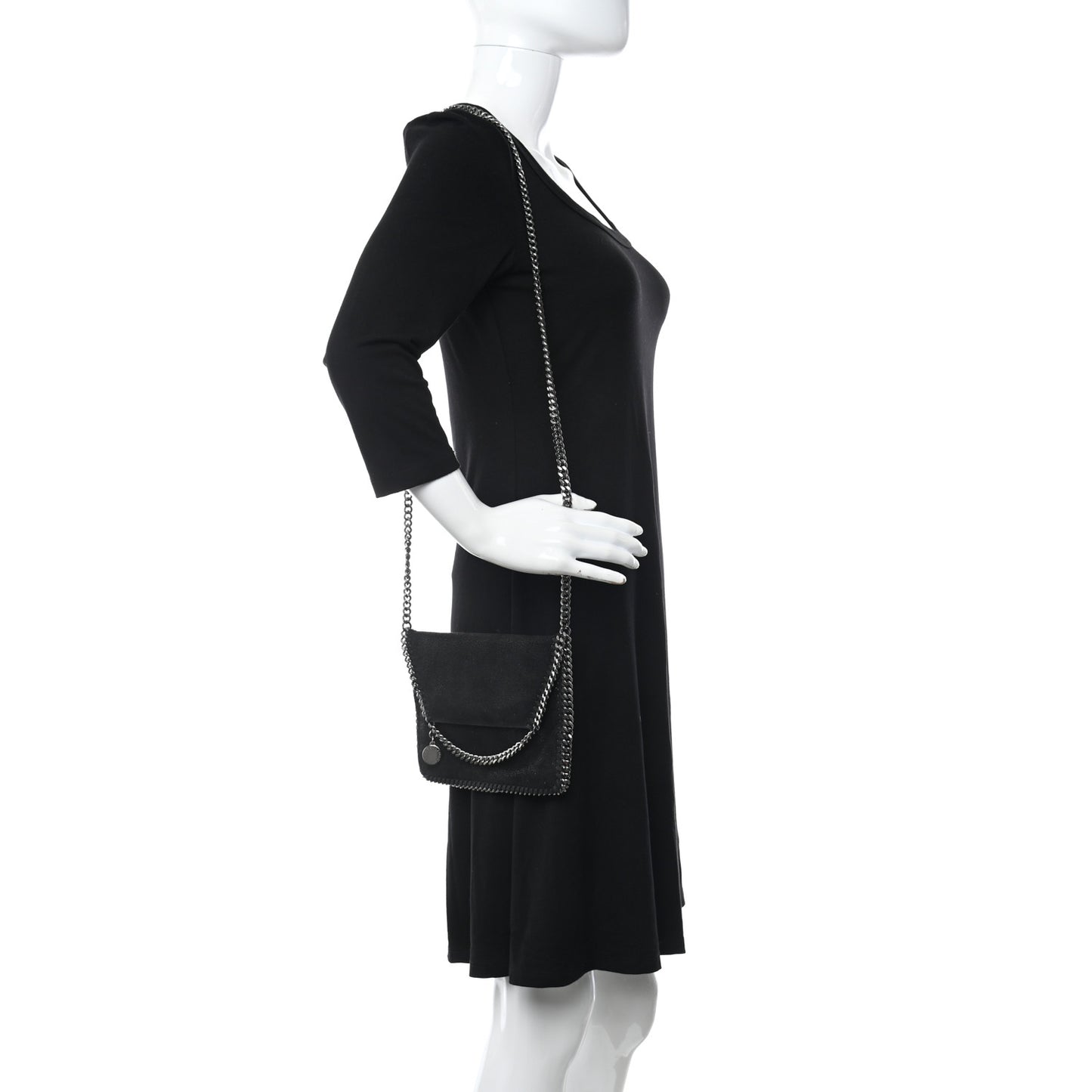 Shaggy Deer Falabella Mini Crossbody Bag Black