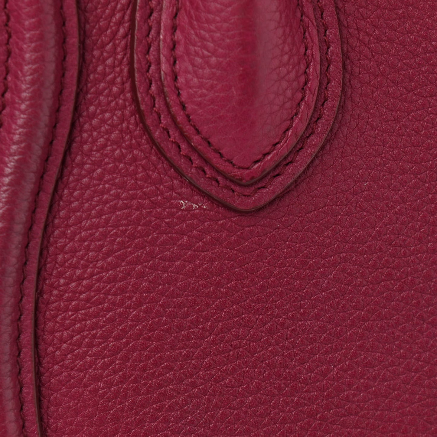 Drummed Calfskin Nano Luggage Plum