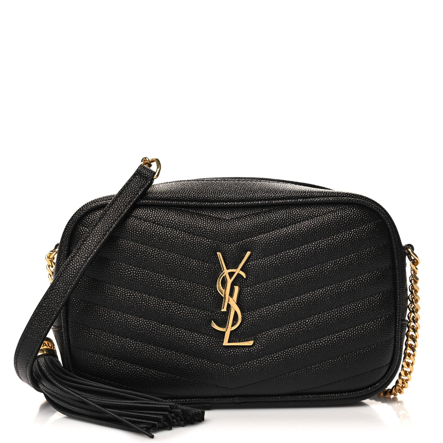 Grain De Poudre Matelasse Monogram Mini Lou Camera Bag Black