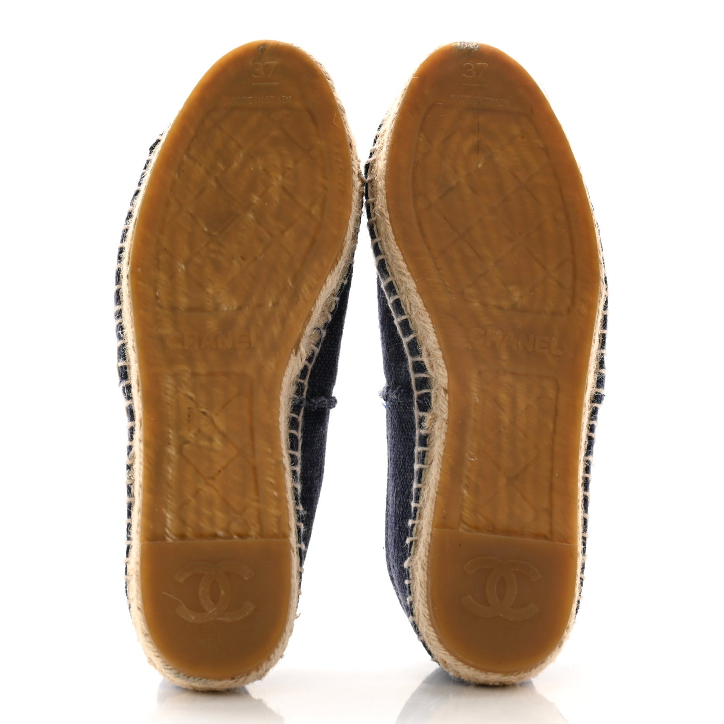 Denim Toile CC Espadrilles 37 Navy Black