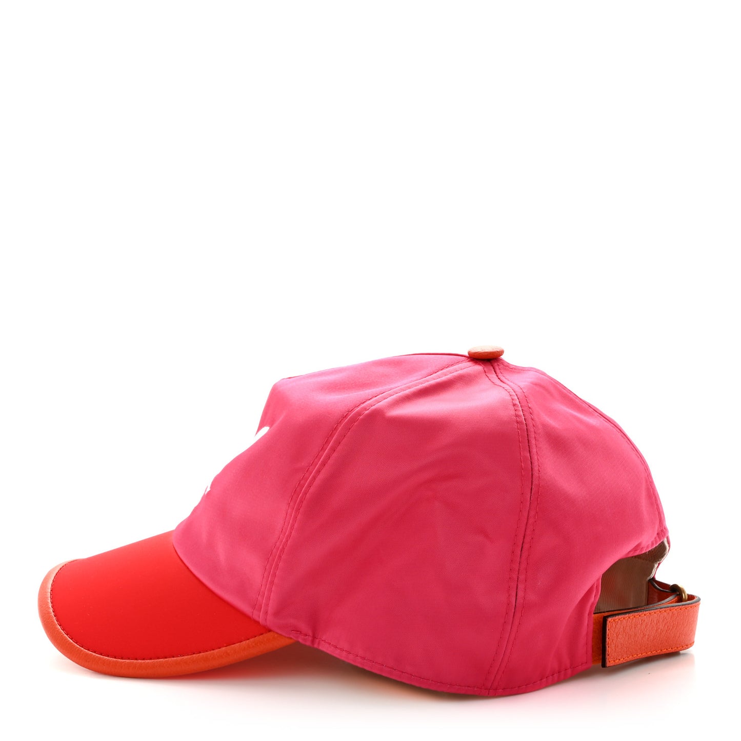 X ADIDAS Satin Trefoil Logo MC Rolly Baseball Hat Fuxia Red