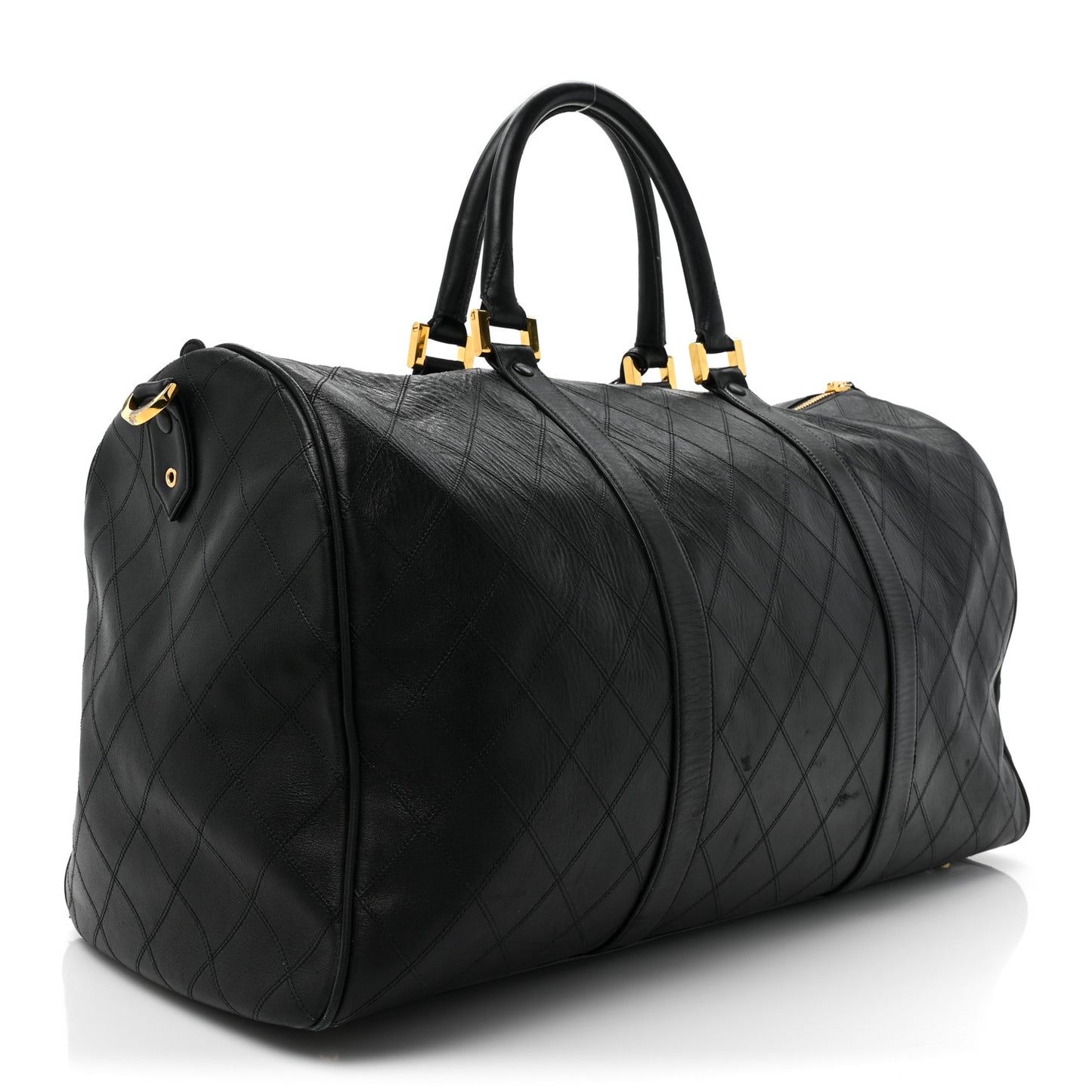 Calfskin Stitched CC Boston Black