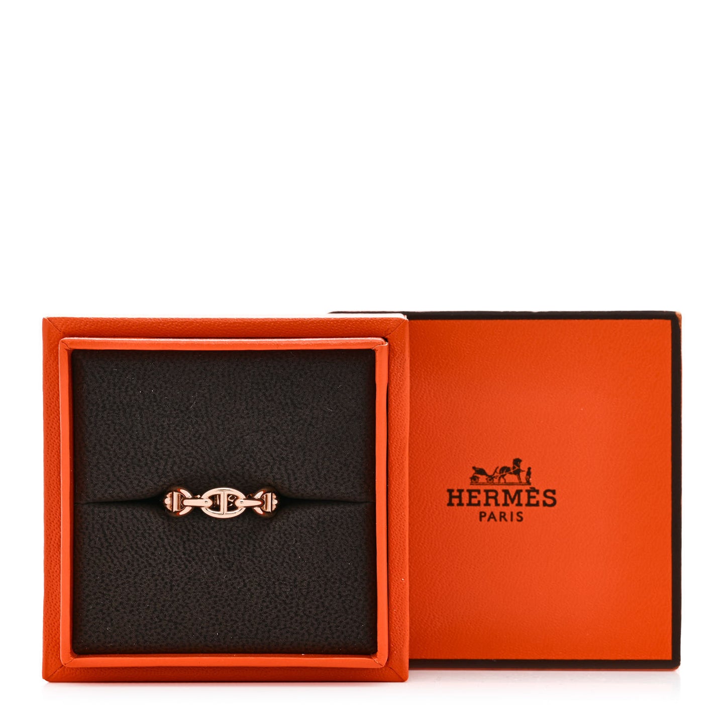 18K Rose Gold PM Chaine d'Ancre Enchainee Ring 55 7.25