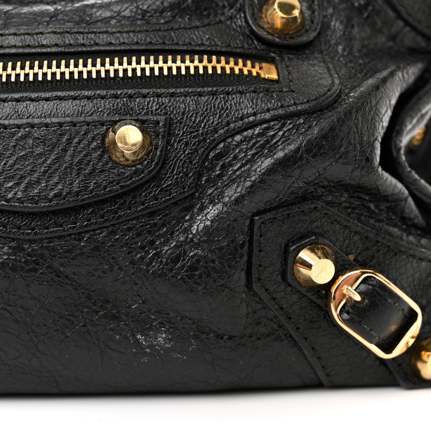 Agneau Classic Gold Hardware Mini City Black