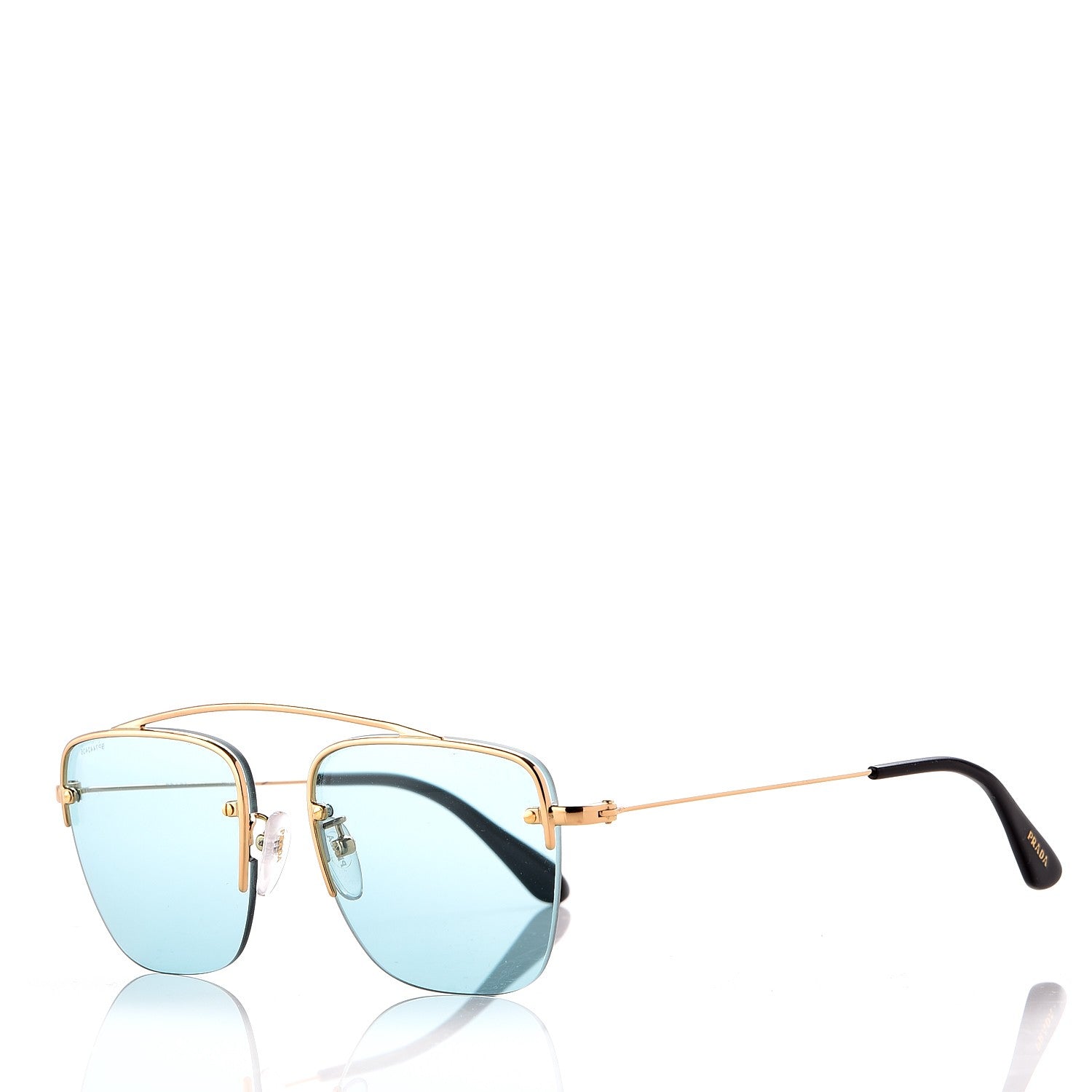 Prada Rimless Sunglasses SPR 570 Gold 200168 – FASHIONPHILE