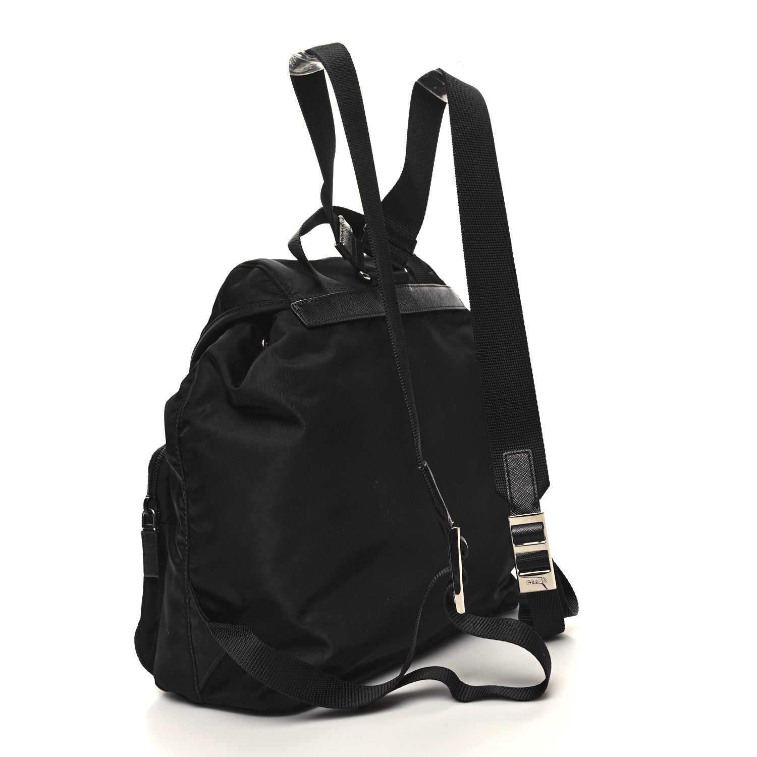 Prada Tessuto Nylon Saffiano Vela Backpack Black 3 of 10