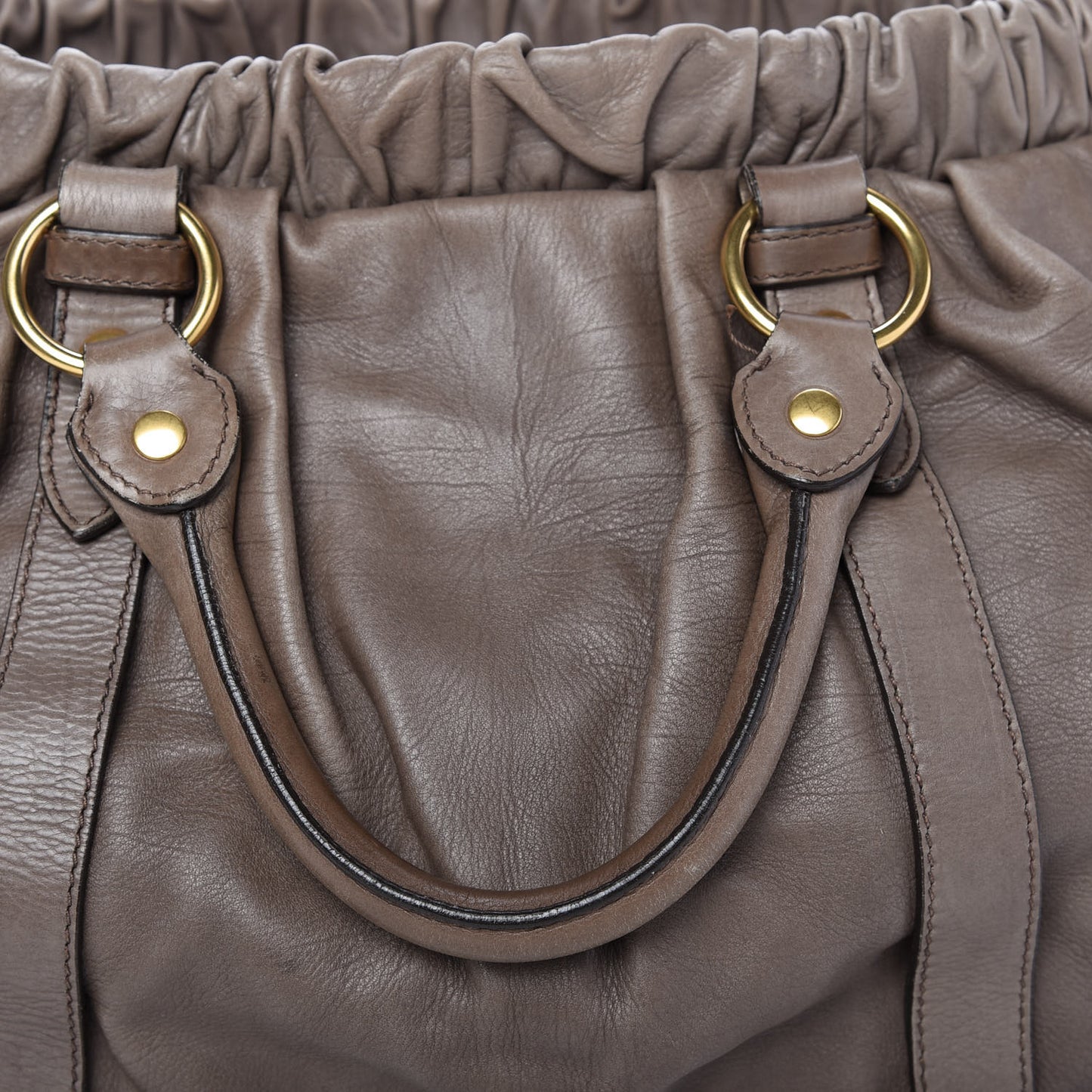 Vitello Lux Gathered Tote Juta