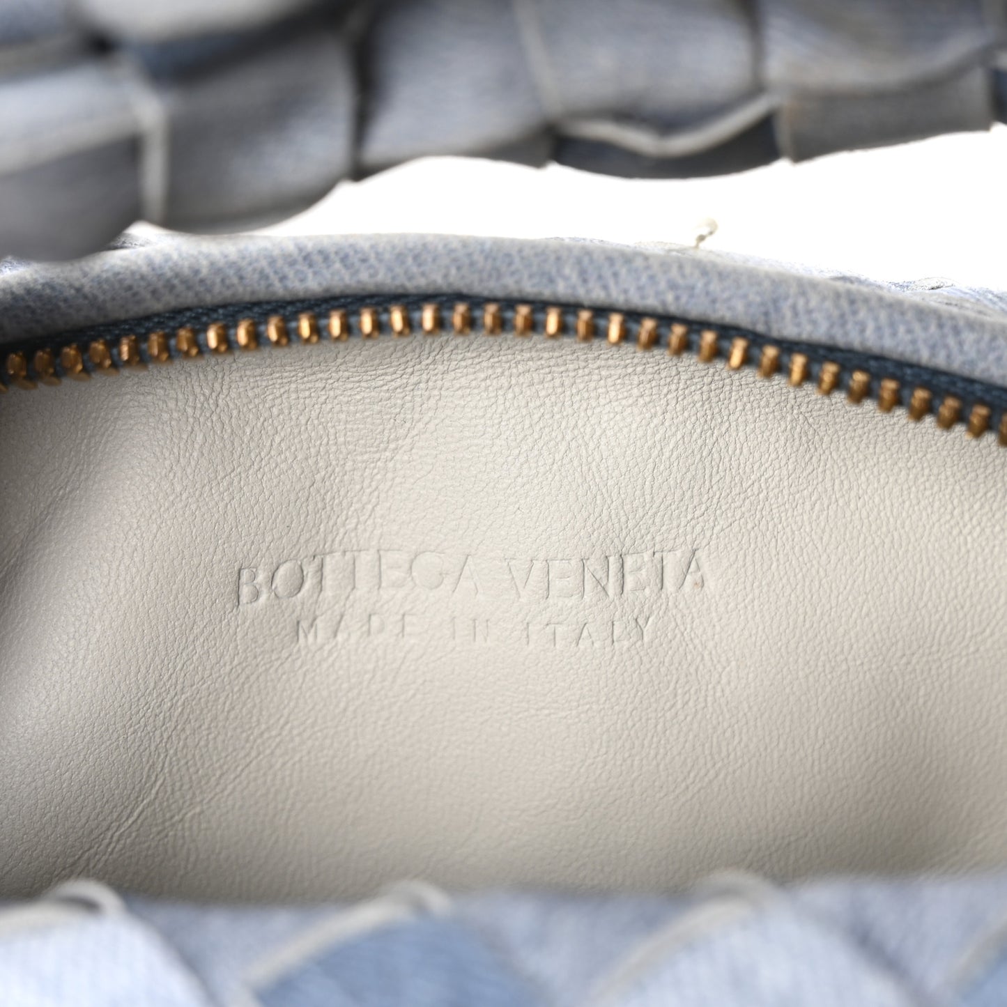Nappa Denim Effect Intrecciato Mini Jodie Denim