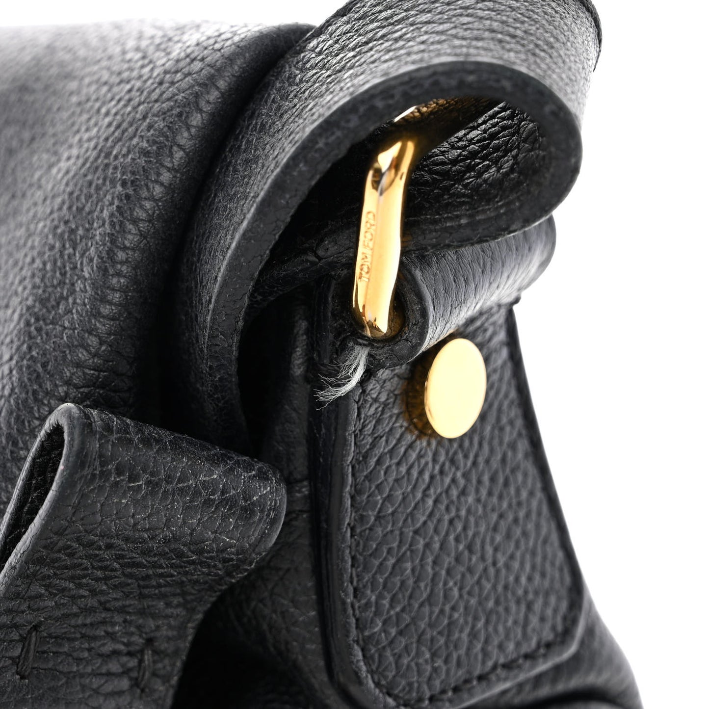 Grained Calfskin Medium Jennifer Crossbody Bag Black