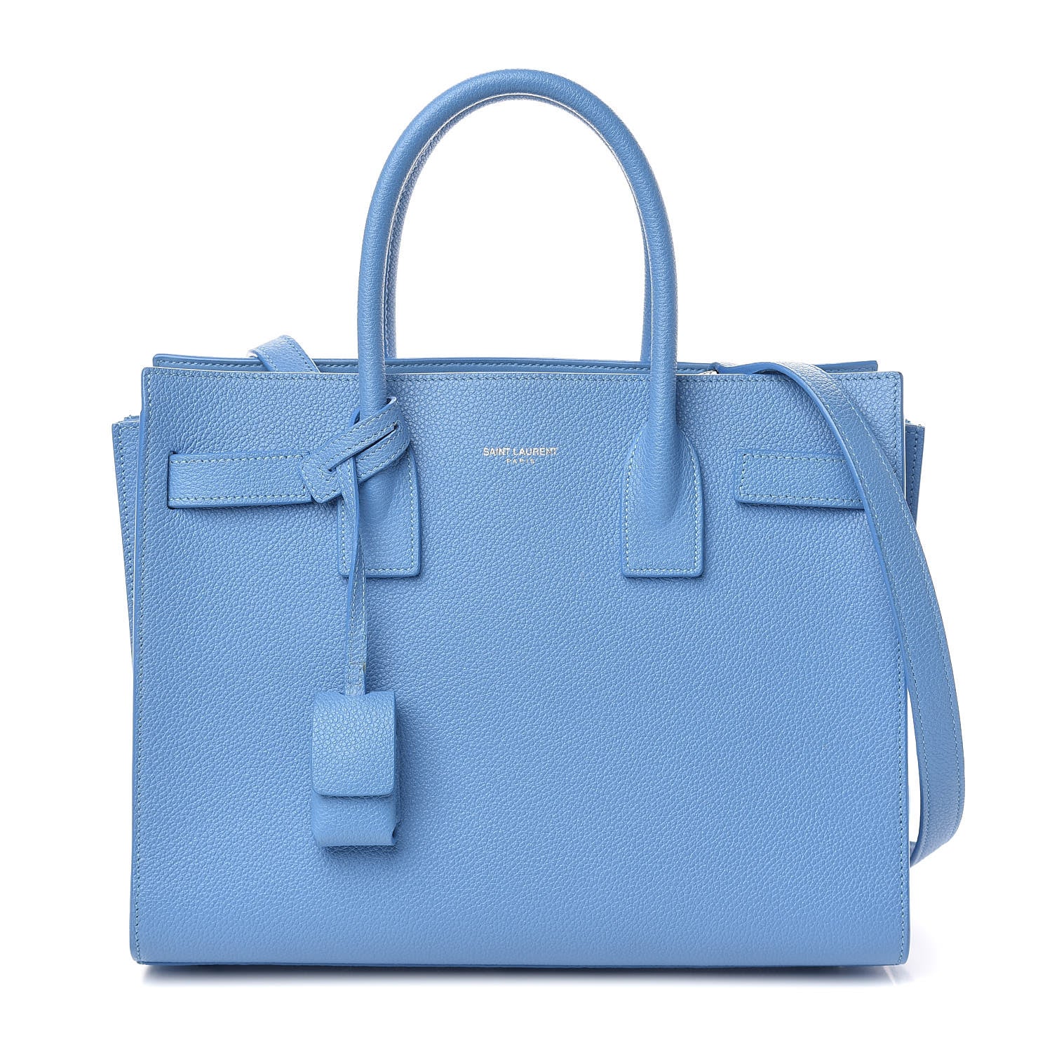 Saint Laurent Grained Calfskin Baby Sac De Jour Blue Clair 461748