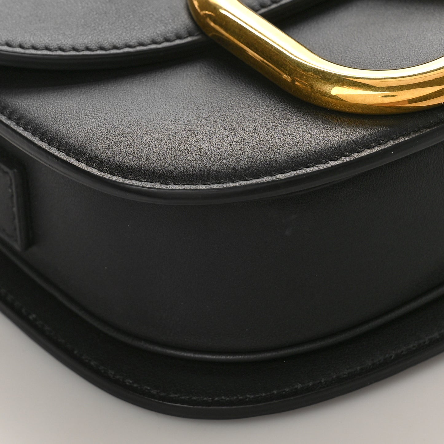 Smooth Calfskin Supervee Shoulder Bag Black