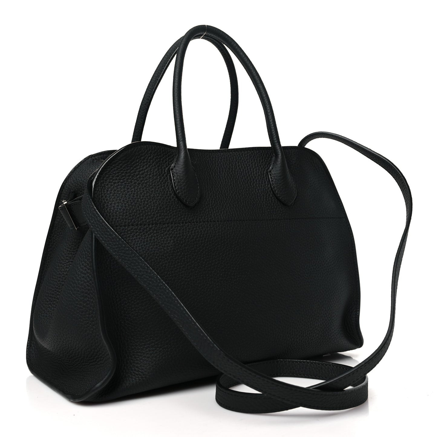 Matte Grained Calfskin Soft Margaux 12 Black