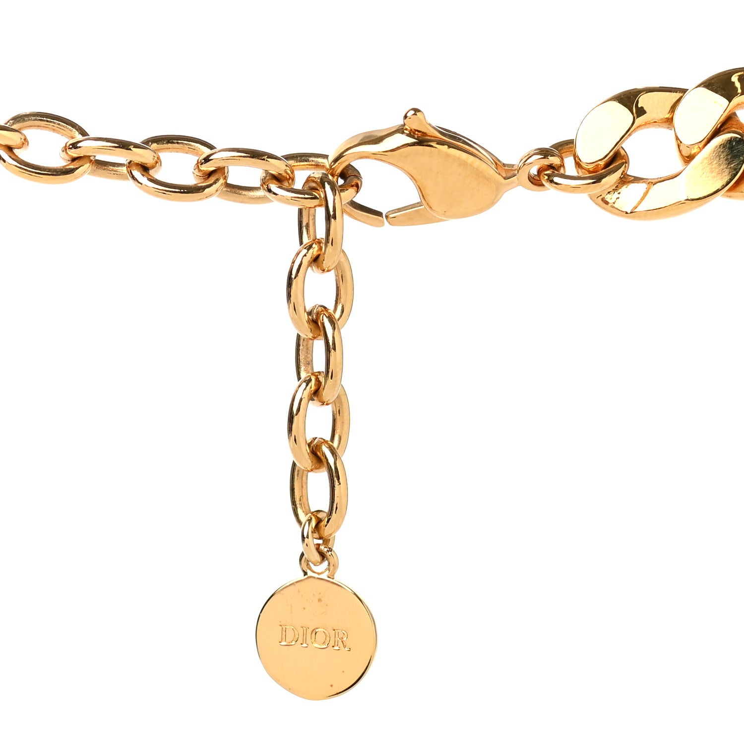 Christian Dior Metal CD Choker Necklace Gold 5 of 6