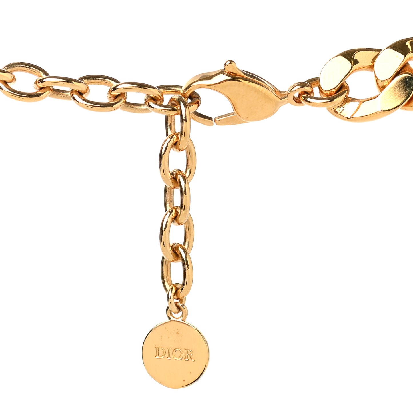 Metal CD Choker Necklace Gold