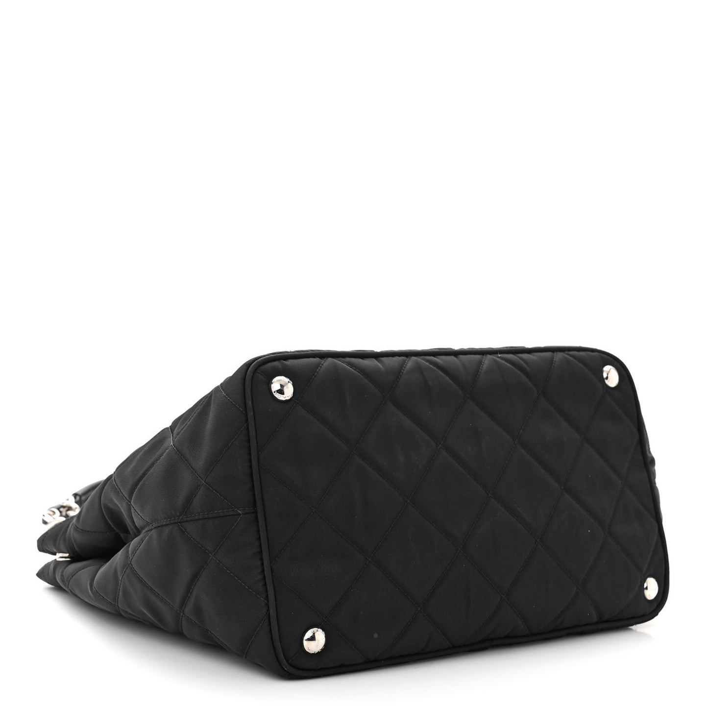 Nylon Tessuto Impuntu Quilted Tote Black