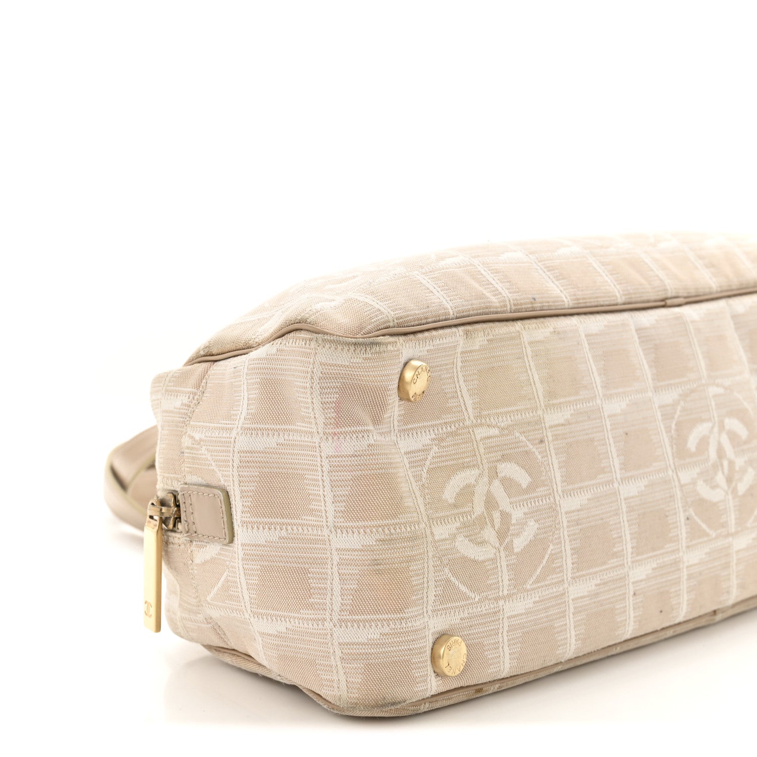 Chanel Nylon Travel Bowler Beige 9 of 12